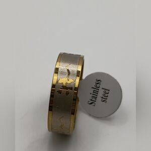 Men's Stainless Steel Gold Lizard Band Ring Size 21 U.S Size 10.25